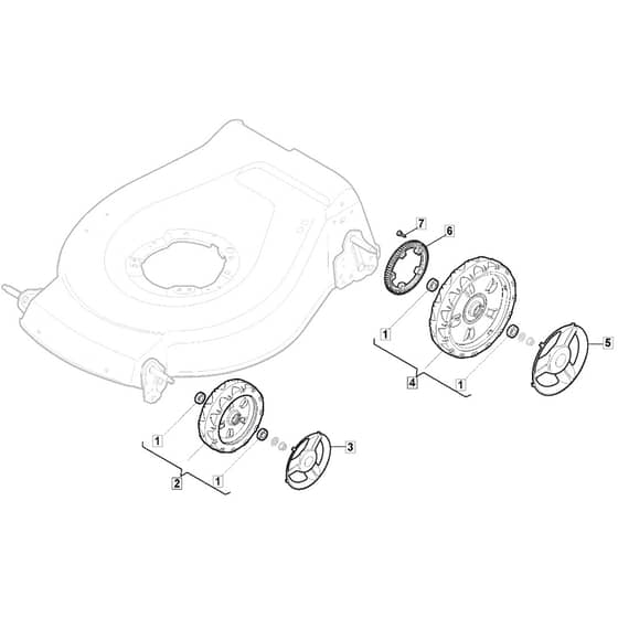 SP535 HW4S - 2020-2022 - 299537838/MTF - Mountfield Rotary Mower Wheels Diagram
