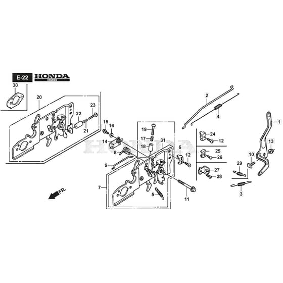 SP535 HW - 2016-2018 - 294556038/M16 - Mountfield Rotary Mower Control  GCV160A0 S4 LE SD Diagram