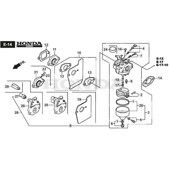 SP535 HWV - 2016-2018 - 294557838/M16 - Mountfield Rotary Mower Carburettor Diagram
