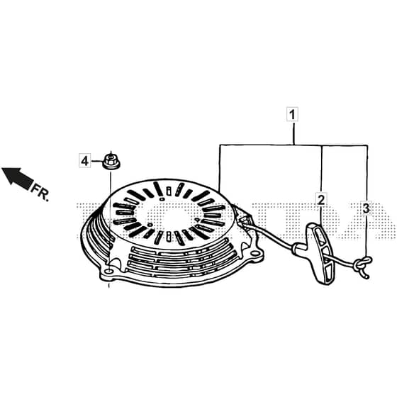 SP535 HWV - 2016-2018 - 294557838/M16 - Mountfield Rotary Mower Recoil Starter Diagram