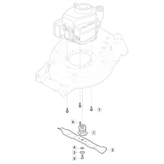 SP535 HWV - 2019 - 294557838/M19 - Mountfield Rotary Mower Blade Diagram