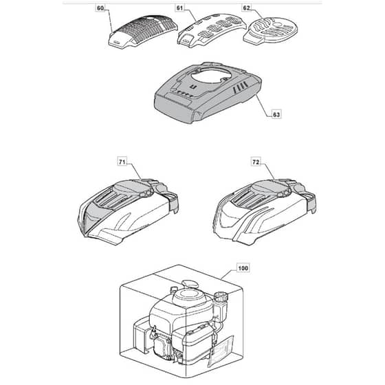 SP536 - 2010-2011 - 299265448/BQ - Mountfield Rotary Mower Engine - ST.WBE0701 Diagram