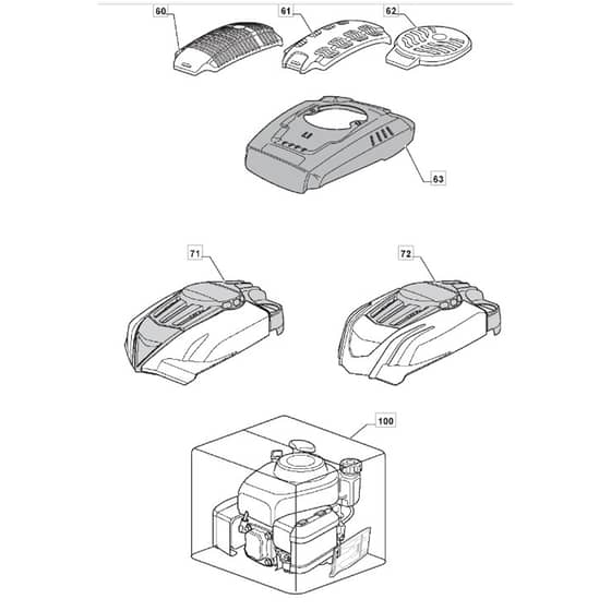 SP536 ES - 2010-2011 - 299325448/BQ - Mountfield Rotary Mower WBE0701ES Engine Diagram