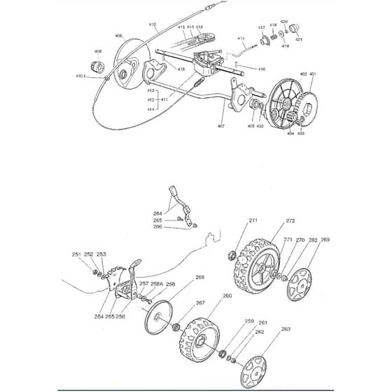 SP53 - 2003 - 23-5681-92 - Mountfield Rotary Mower Transmission Diagram