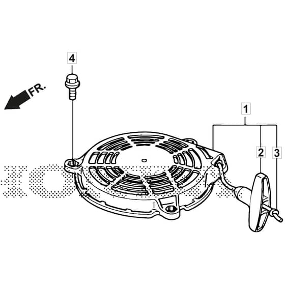 SP53 ELITE - 2021-2023 - 2L0536038/M21 - Mountfield Rotary Mower Recoil Starter Diagram