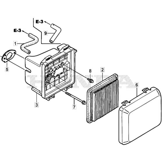 SP53 H - 2015-2018 - 295546038/SF - Mountfield Rotary Mower Air Filter Diagram