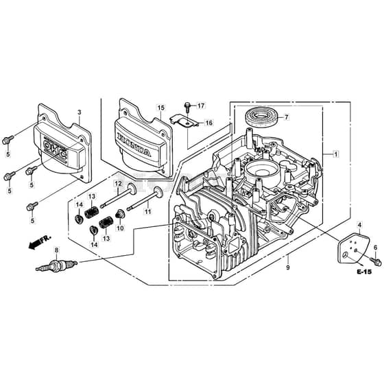 SP53 H - 2017-2019 - 295546038/WX - Mountfield Rotary Mower Cylinder Barrel Diagram