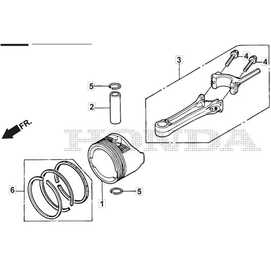 SP53 H - 2017-2019 - 295546038/WX - Mountfield Rotary Mower Piston Diagram