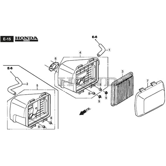 SP53 H - 2019 - 295546138/WX - Mountfield Rotary Mower Air Filter Diagram