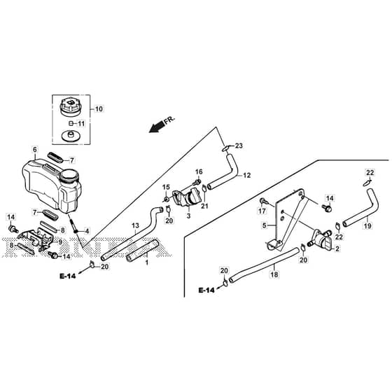 SP53 H - 2019 - 295546138/WX - Mountfield Rotary Mower Fuel Tank Diagram