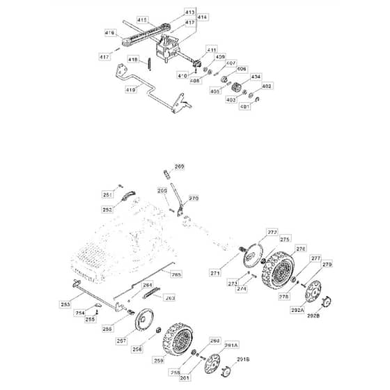 SP550 - 2005 - 12-9686-00 - Mountfield Rotary Mower Wheels Diagram