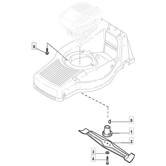 SP555 - 2014-2015 - 292552238/BQ - Mountfield Rotary Mower Blade Diagram