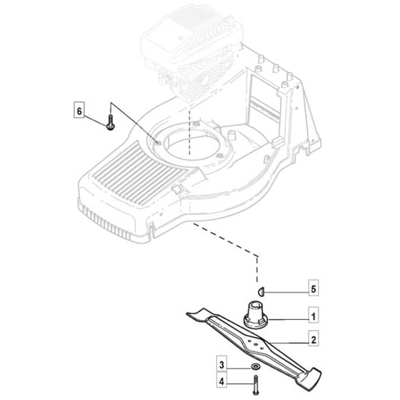 SP555 R - 2011-2013 - 292555038/M11 - Mountfield Rotary Mower Blade Diagram