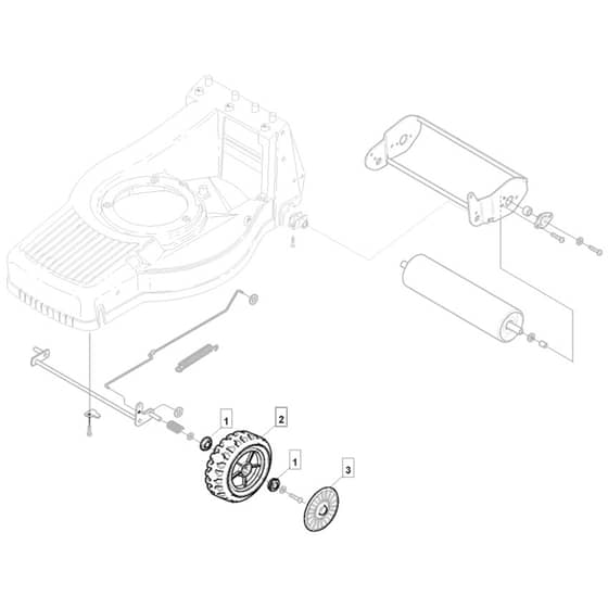 SP555 R - 2011-2013 - 292555038/M11 - Mountfield Rotary Mower Wheels Diagram