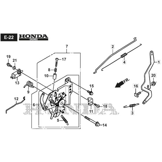 SP555 R V - 2022 - 294569033/M22 - Mountfield Rotary Mower Controls Diagram