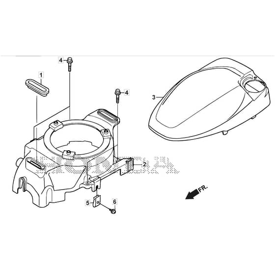 SP555 R V - 2022 - 294569033/M22 - Mountfield Rotary Mower Fan Cover Diagram