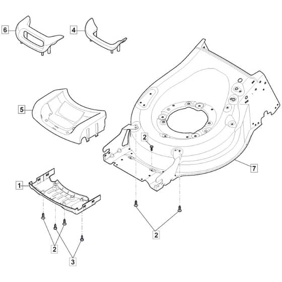 SP555 R V - 2022 - 294569033/M22 - Mountfield Rotary Mower Mask Diagram
