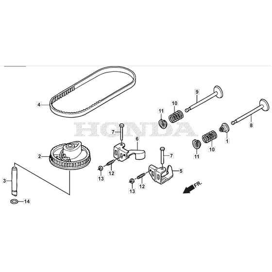 SP555 R V - 2016-2019 - 294569038/M16 - Mountfield Rotary Mower Cam Pulley Diagram