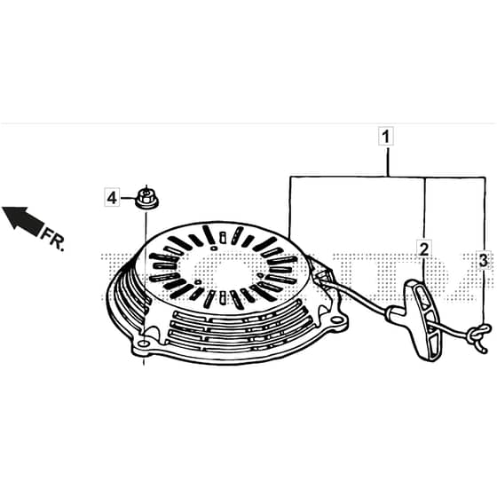 SP555 R V - 2016-2019 - 294569038/M16 - Mountfield Rotary Mower Recoil Starter Diagram