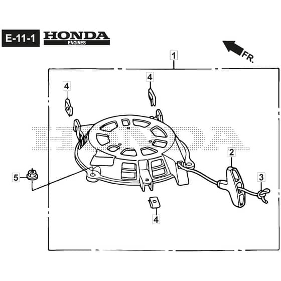 SP555 R V - 2016-2019 - 294569038/M16 - Mountfield Rotary Mower Recoil Starter - GCV190A S4 LE SD Diagram