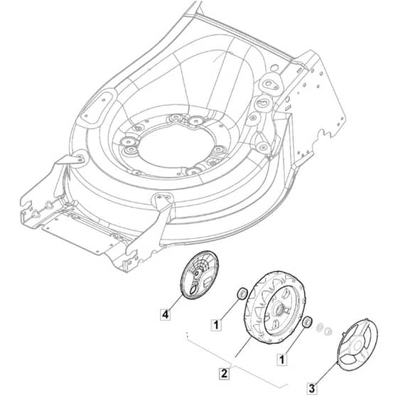SP555 R V - 2020-2021 - 294569038/M20 - Mountfield Rotary Mower Wheels Diagram