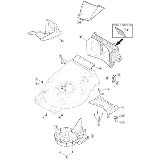 SP555 V - 2022 - 294563033/M22 - Mountfield Rotary Mower Belt Protection Diagram