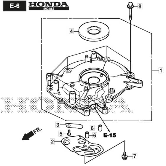 SP555 V - 2019-2021 - 294563038/M19 - Mountfield Rotary Mower Crankcase Cover Diagram