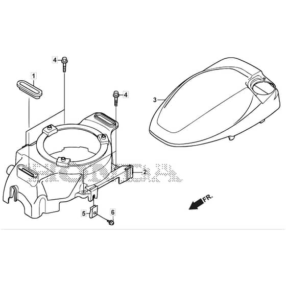 SP555 V - 2020 - 294563038/M20 - Mountfield Rotary Mower Fan Cover Diagram