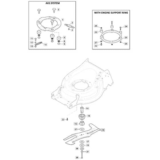 SP556 BV - 2018-2021 - 294563028/MC - Mountfield Rotary Mower Blade Diagram