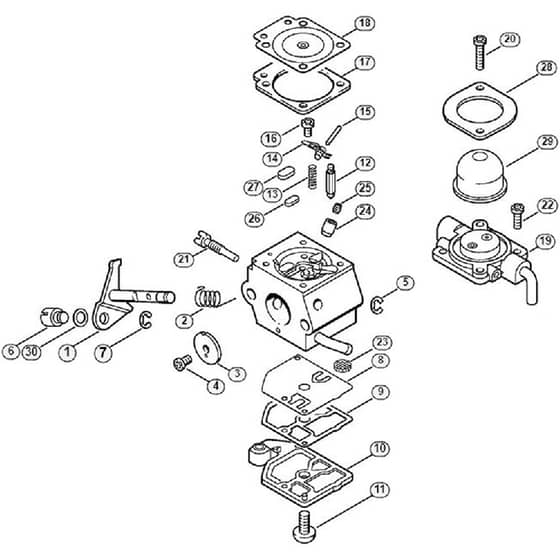 Genuine Stihl SP85 / J - Carburetor C1Q-S45 (16.2001)