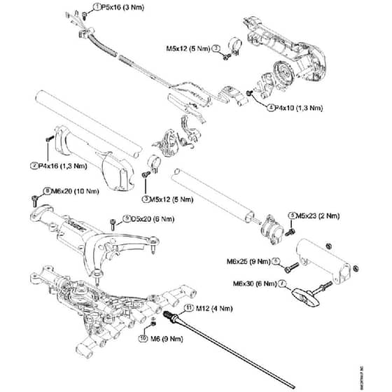 Genuine Stihl SP92 C-E / N - Tightening torques