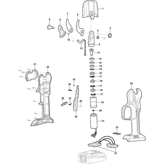 SP 100e Kit - 2024-2025 - 257122001/ST1 - Stiga Chainsaw Body Work Diagram