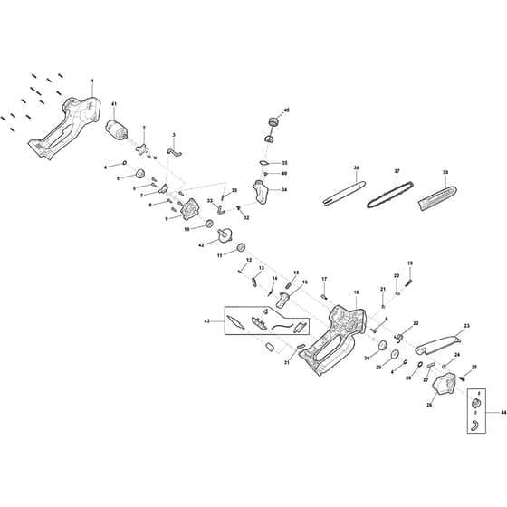 SP 100e Kit - 2024-2025 - 257122001/ST1 - Stiga Chainsaw Chainsaw Diagram