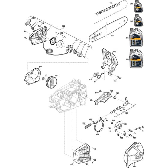 SP 316 - 2017-2018 - 240311202/S17 - Stiga Chainsaw Housing 02 Diagram