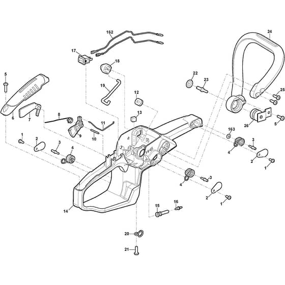 SP 316 C - 2017-2018 - 240311212/S17 - Stiga Chainsaw Housing Diagram