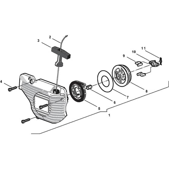 SP 340 16 3/8 - 2008 - 122616003 - Stiga Chainsaw Starter Diagram
