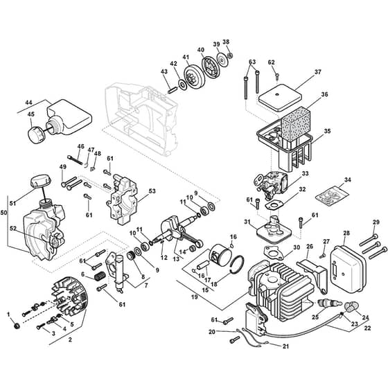 SP 355 - 2006 - 15-4130-12 - Stiga Chainsaw Engine Diagram