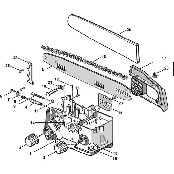 SP 370 - 2003 - 15-4113-91 - Stiga Chainsaw Crankcase-Trim Group Diagram