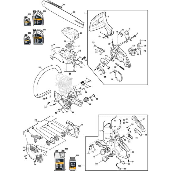 SP 375 Q - 2018-2019 - 203714132/17P - Stiga Chainsaw Housing Diagram