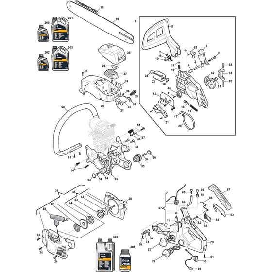 SP 405 Q - 2012-2019 - 204016102/11 - Stiga Chainsaw Housing Diagram