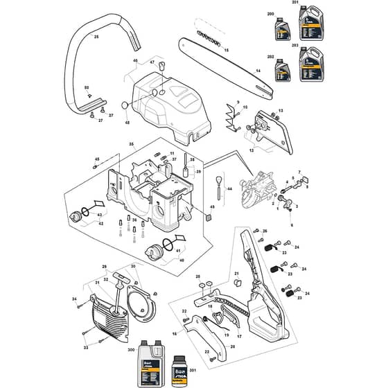 SP 43 - 2012-2015 - 244315002/11 - Stiga Chainsaw Bodywork Diagram