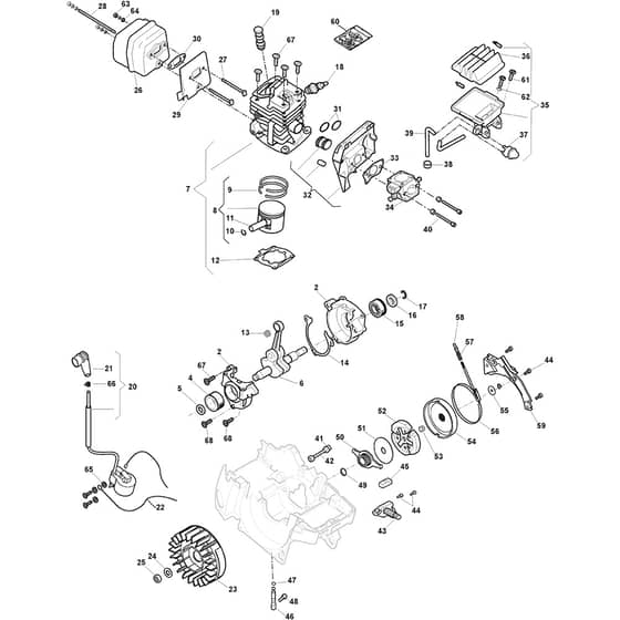 SP 46 - 2014-2015 - 244618002/13 - Stiga Chainsaw Engine Diagram