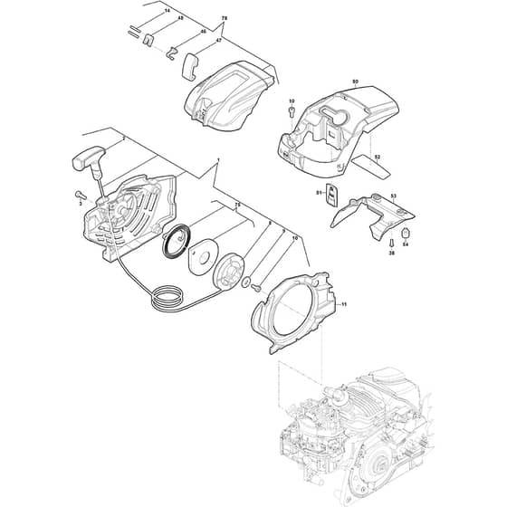 SP 526 - 2016-2022 - 240521802/S17 - Stiga Chainsaw Housing Diagram