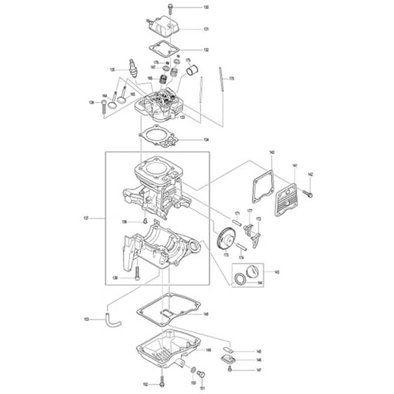 Makita SP-7650.4R - Petrol Mist Blower - Power Tool 04 Diagram