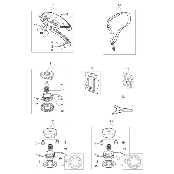 SPARTA 250 T - Oleo-Mac Brushcutter Accessories Diagram