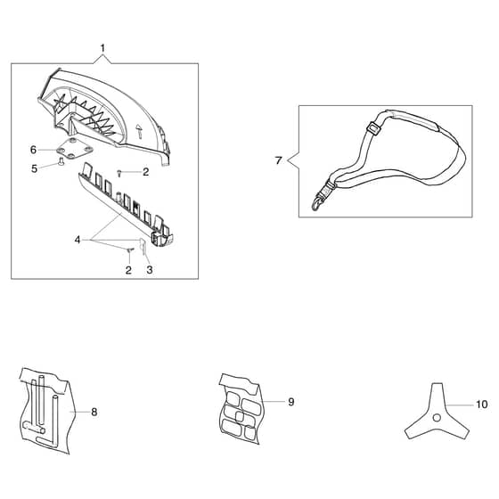 SPARTA 441 S - Oleo-Mac Brushcutter Accessories Diagram