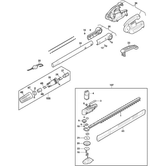 SPH 24 AE - 2019-2020 - 277040021/S17 - Stiga Brushcutter Pole Hedge Trimmer Diagram