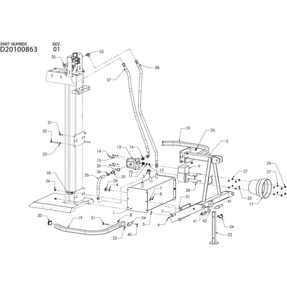 SPL 1200 PTO - Oleo-Mac Logsplitter Set GC/PTO Diagram