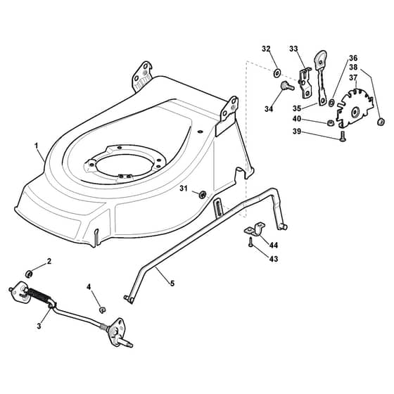 SPL 484 TR-BM - 2011-2012 - 294482023/HAN - Castel Garden Rotary Mower Deck and Height Adjusting Diagram