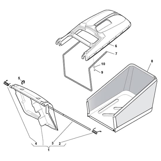 SPL 484 TR-BM - 2011-2012 - 294482023/HAN - Castel Garden Rotary Mower Grass Catcher Diagram